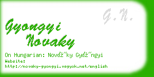 gyongyi novaky business card